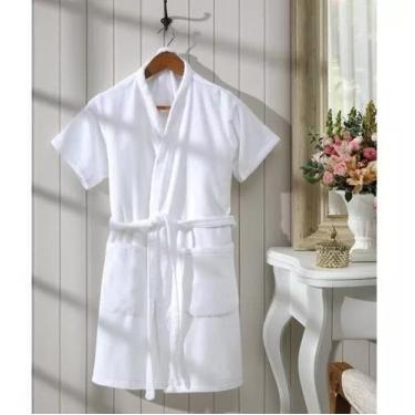 Imagem de Roupão Adulto Fiori Velour P Branco - Dohler