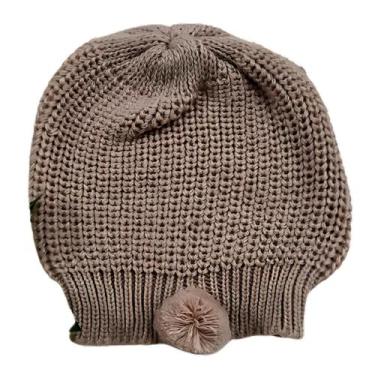 Imagem de Boina Touca Lã  Tricô Tricot Pompom Estilosa - YOYO, G, Rose