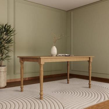 Imagem de Mesa de Jantar Retangular 160cm para 6 Lugares 100% Madeira Maciça Rub
