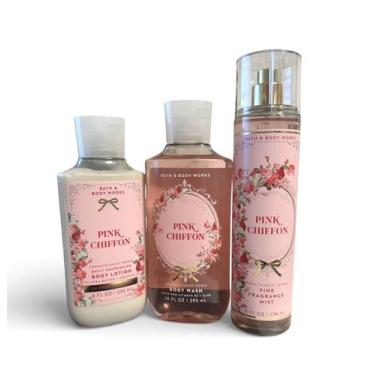 Imagem de Gel de Banho Bath & Body Works 295 ml  Conjunto Pink Chiffon