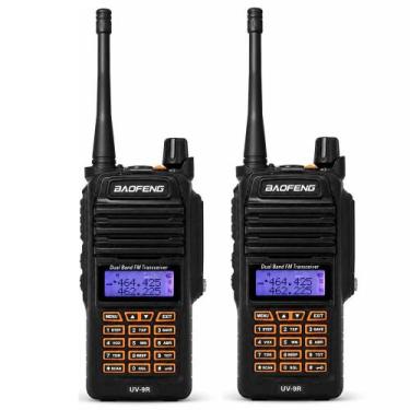 Imagem de Kit 2 Radios Comunicador Baofeng Uv-9r Plus Walkie Talkie Uhf Vhf Fm I