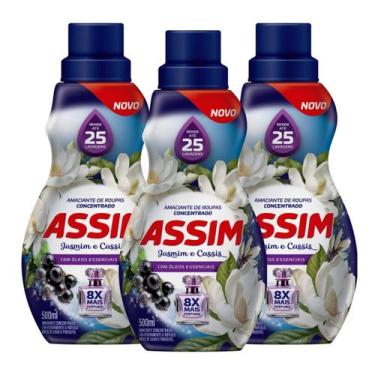 Imagem de Kit c/3 Amaciante Concentrado Assim Jasmim e Cassis 500ml