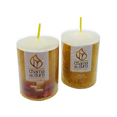 Imagem de Vela Votiva Pequena 90g Branca Decorativa Premium Bem Estar