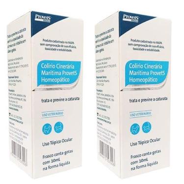 Imagem de Yoeyang Colírio Provets Cinerária Marítima - Kit C/2 Unidades de 10 mL para Cães, Gatos e Cavalos