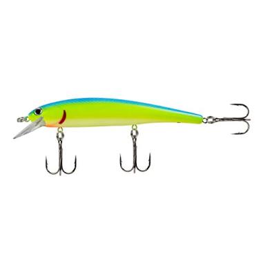 Imagem de Band-It Isca de pesca B-Rotan Multi-Species Minnow, excelente para robalos e walleye, 12 cm, 15 g, periquito tropical