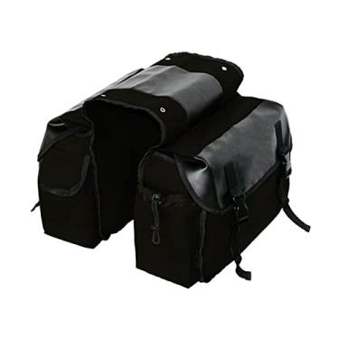 Imagem de fengny Bolsa de sela para motos de grande capacidade para viagens de lona à prova d'água Alforjes Caixa de ferramentas laterais Bolsa para motos
