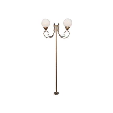 Imagem de Poste Colonial Berlim 2 para Jardim Alumínio 02 Globo 2,62m