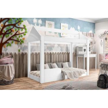 Imagem de Cama Infantil Crys  Montessoriana Retrô Cor Branca - Ja