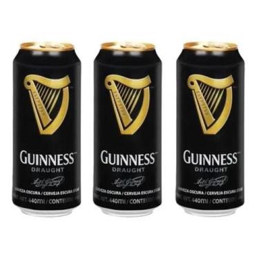 Imagem de Kit 3 Cerveja Guinness Draught 440ml