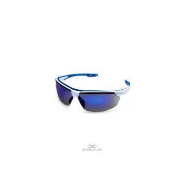 Imagem de Óculos Sol Bike Beach Tennis Esporte Proteção Uv400 Azul - Steelflex