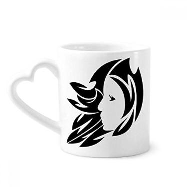 Imagem de Caneca com símbolo do zodíaco de virgem constelação caneca café cerâmica copo de coração de vidro