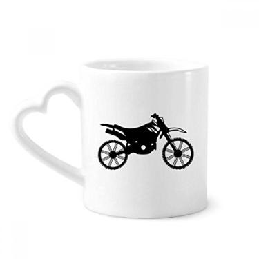 Imagem de Caneca com estampa de ilustração mecânica de motocicleta café cerâmica copo de coração de vidro