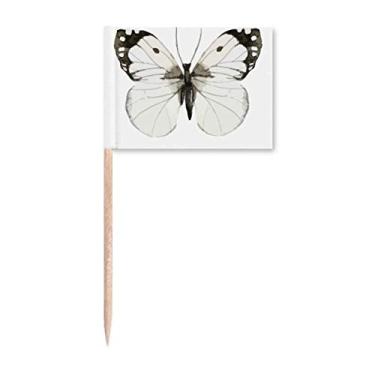 Imagem de Borboleta com asas escuras brancas marcadores marcadores decoração de festa