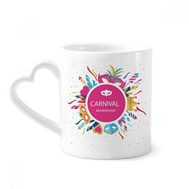 Imagem de Caneca Crown Head Happy Carnaval de Veneza Caneca de café cerâmica copo de coração de vidro