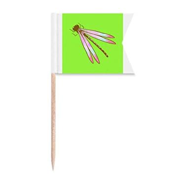Imagem de Cápsula articulada de libélula Odonata para palito de dente marcação de rotulagem para bolo de festa prato de queijo