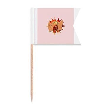 Imagem de Boom Cartoon Spark Art Deco Presente Fashion Palito Bandeiras Marcação para Bolo Festa Prato de Queijo