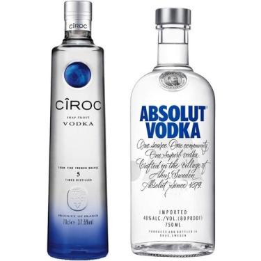 Imagem de Kit Presente ( Vodka Ciroc 750 Ml + Vodka Absolut 750ml)