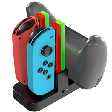 Imagem de TALK WORKS Charging Dock for Nintendo Switch Joy-Cons & Pro Controller - Charger Base Remote Accessory LED Docking Station Compatible w/Switch OLED