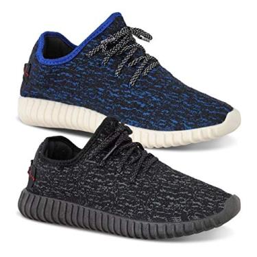 Imagem de QueroShoes Kit 2 Pares Tênis Masculino Azul Tamanho 38