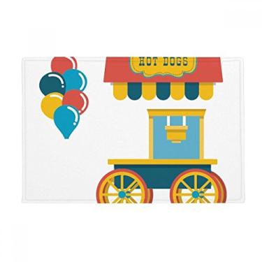 Imagem de DIYthinker Tapete para porta de banheiro com ilustração de cachorro-quente Amazing Funny Park