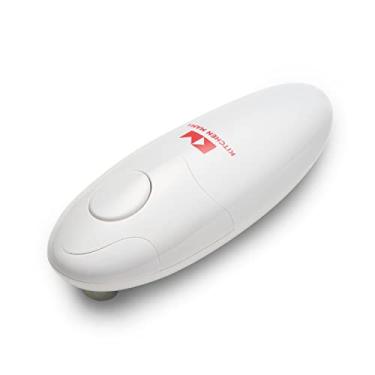 Imagem de Kitchen Mama Abridor de latas elétrico automático: abra suas latas com um simples toque de botão - automático, mãos livres, borda lisa, seguro para alimentos, operado por bateria, SIM VOCÊ PODE