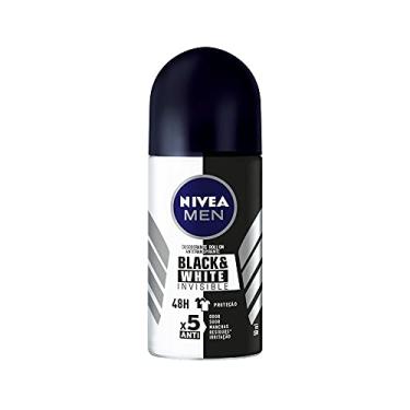 Imagem de NIVEA MEN Desodorante Antitranspirante Roll On Invisible Black & White 50ml - Proteção prolongada de 48h, cuidado suave, ação antibacteriana, fórmula 5 em 1: anti-manchas, anti-odor, anti-resíduos, anti-transpiração e anti-irritação