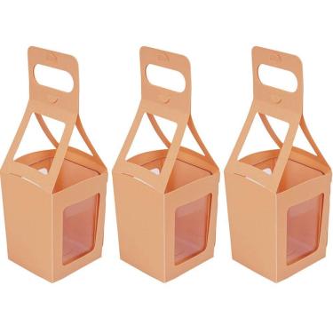 Imagem de Kit 3 Embalagens para Lembrancinhas Caixinhas de Doces Cestinhas Surpresa Dello Papaya