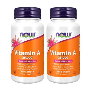 Imagem de Now Foods Vitamina A 25.000UI Vitamin A 250Softgles 2 unidades Produto Importado