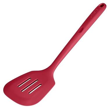 Imagem de Espátula de cozinha de silicone U-Taste 34,5 cm, utensílio de cozinha flexível de grau alimentício de 9,5 cm de largura para ovos, panquecas, biscoitos em panelas antiaderentes (vermelho)