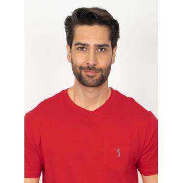 Imagem de Camiseta Aleatory Básica Com Bolso Vermelha