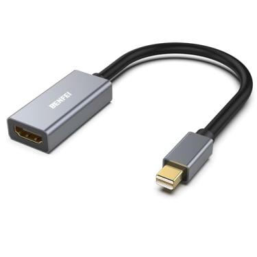 Imagem de Adaptador BENFEI Mini DisplayPort para HDMI, adaptador Mini DP para HDMI compatível com MacBook Air/Pro, Microsoft Surface Pro/Dock, monitor, projetor e muito mais - Cinza