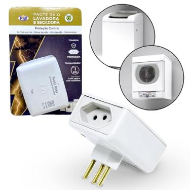 Imagem de Prote Raio para Lavadora e Secadora Tomada de Proteção Anti-Raio 10 A 127W PW Eletrônica
