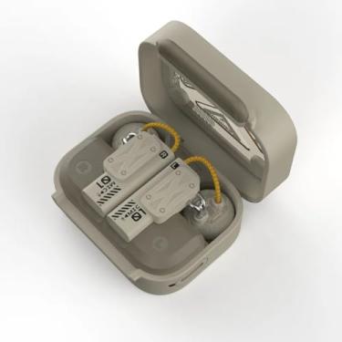 Imagem de Waillynice Punk Mech TWS Fones de ouvido Bluetooth sem fio espaço capa transparente para jogos de baixa latência fones de ouvido de longa resistência (amarelo deserto)