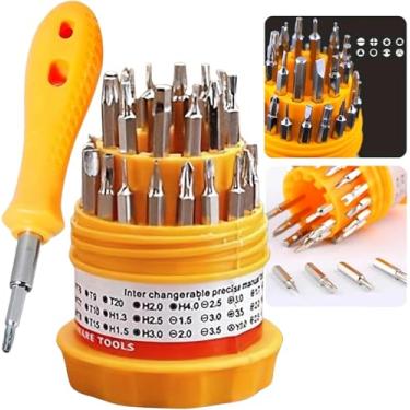 Imagem de Conjunto de Chaves de Fenda Philips Torx de Precisão 31 Peças Kit de Ferramentas de Reparo com Ponta Imantada Jogo de Chaves de Precisão para Computador PC Celular Smartphone Tablets PREMIUM