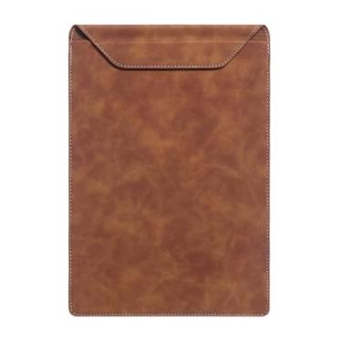 Imagem de Vensool Pasta para prancheta de couro A4, pasta de clipe A4, pasta de couro para homens e mulheres, pasta de portfólio de negócios, com suporte para caneta arquivo A4 e capa de documentos, prancheta