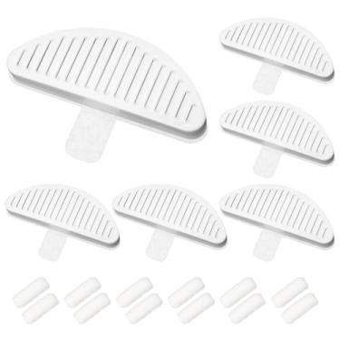 Imagem de 6 filtros de fonte de gato, filtros de fonte de água para gatos operados sem fio 1,899 g filtros de fonte para animais de estimação com 12 esponjas de filtro de fonte de gato para substituição para