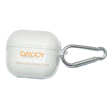 Imagem de Capa protetora transparente de TPU macio estilo desenho animado compatível com fones de ouvido Lenovo thinkplus LP40, capa protetora com chaveiro (G)