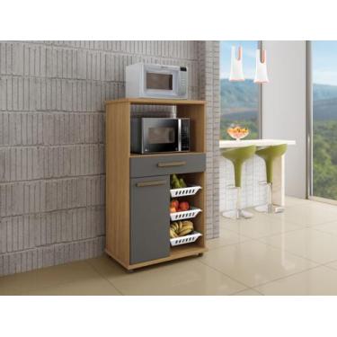 Imagem de Armário de Cozinha com Fruteira Fortaleza Arte Móveis, Cinamomo/Grafit