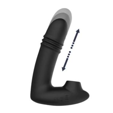 Imagem de Vibrador Feminino Telescópico Vai e Vem Estimulador Clitóris e Ponto G Com Controle Remoto 10 Frequências Sexuais