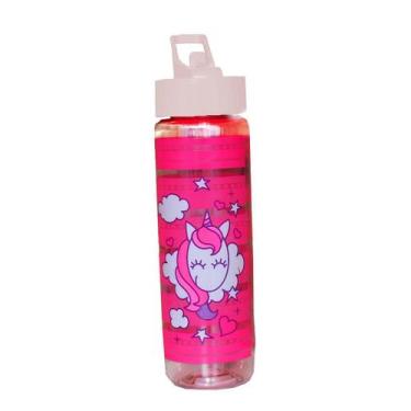 Imagem de Garrafa Plástica Escolar Infantil Unicórnio 700 Ml Plasduran Squeeze