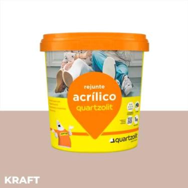 Imagem de Rejunte Quartzolit Pronto Para Uso 1kg Impermeável Antimofo Varias Cor