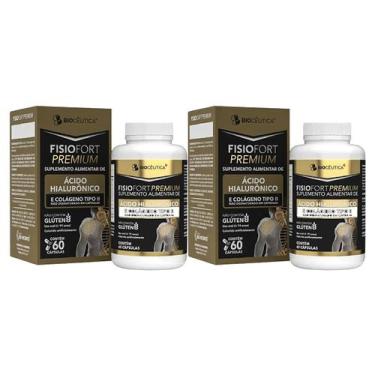 Imagem de 2x FisioFort Premium - Colageno tipo 2 + Acido Hialuronico + Zinco + V