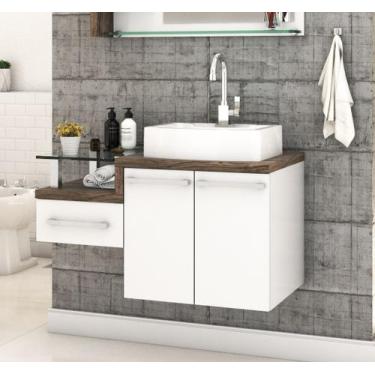 Imagem de Gabinete Armário p/Banheiro (Balcão C/cuba RT41) Legno 830 - Compace, 