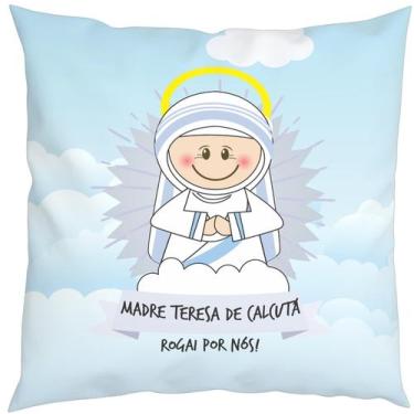 Imagem de Almofada Com Enchimento Oração Santinhos Santa Madre Teresa de Calcutá