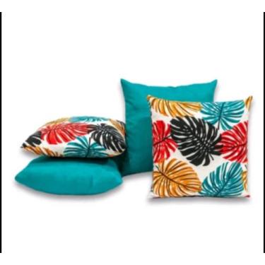 Imagem de Kit com 4 Capas de Almofadas Decorativas 45x45 - rv.decor, rosa preta 