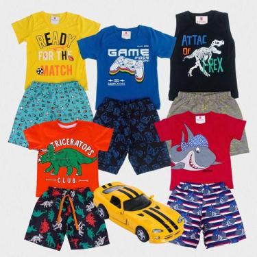 Imagem de kit infantil criança Menino Lote  Atacado 10 Peças 5 Conjunto infantil
