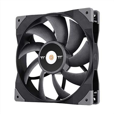 Imagem de Thermaltake Ventoinha de radiador circular de alta pressão estática controlada por 140 mm PWM 500 ~ 2000 rpm da TOUGHFAN 140 mm com sistema de montagem antivibração de refrigeração (1 ventilador) CL-F118-PL14BL-A