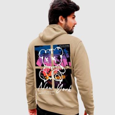 Imagem de Blusa Moletom Genuine Grit Masculina Estampada Algodão 30.1 Ted New Yo