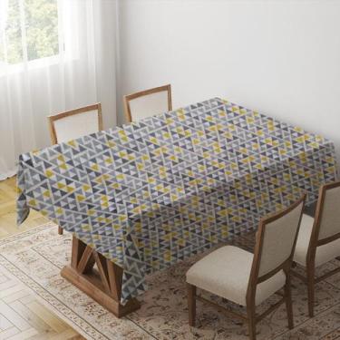 Imagem de Toalha de Mesa Wendy Geométrica Triangulos Amarelo - FASTLAR, 140x140c