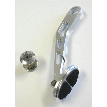 Imagem de Lokar DBW-6103 Conjunto de mini pedais ovais acionados por mola, com inserção de borracha para controle de aceleração acionado por fio Lokar